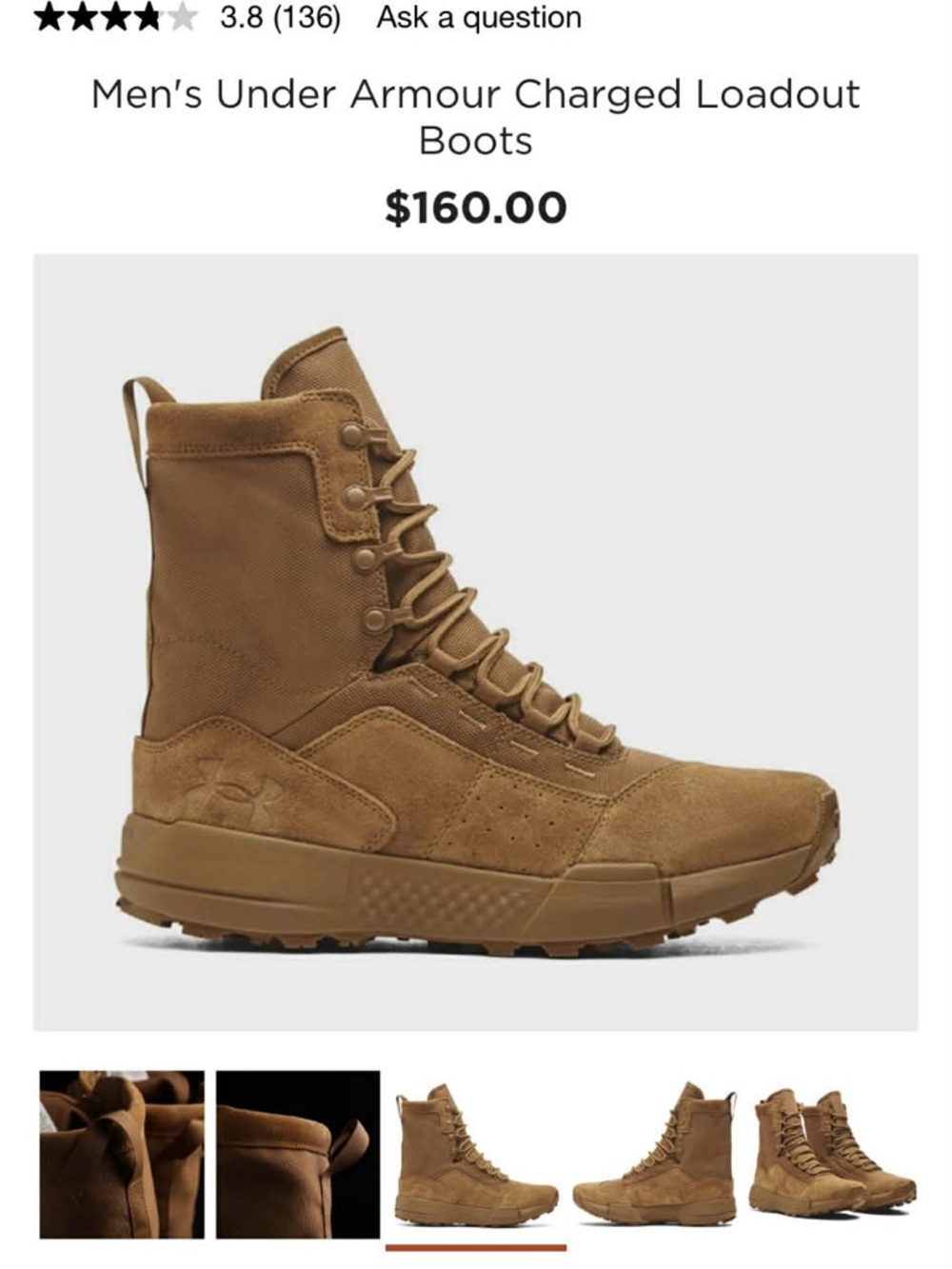 Under Armour Men’s Tactical Boot